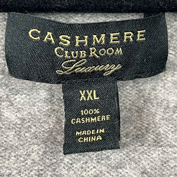 Club Room Macy's V-Neck Gray Cashmere Sweater - Picture 6 of 11